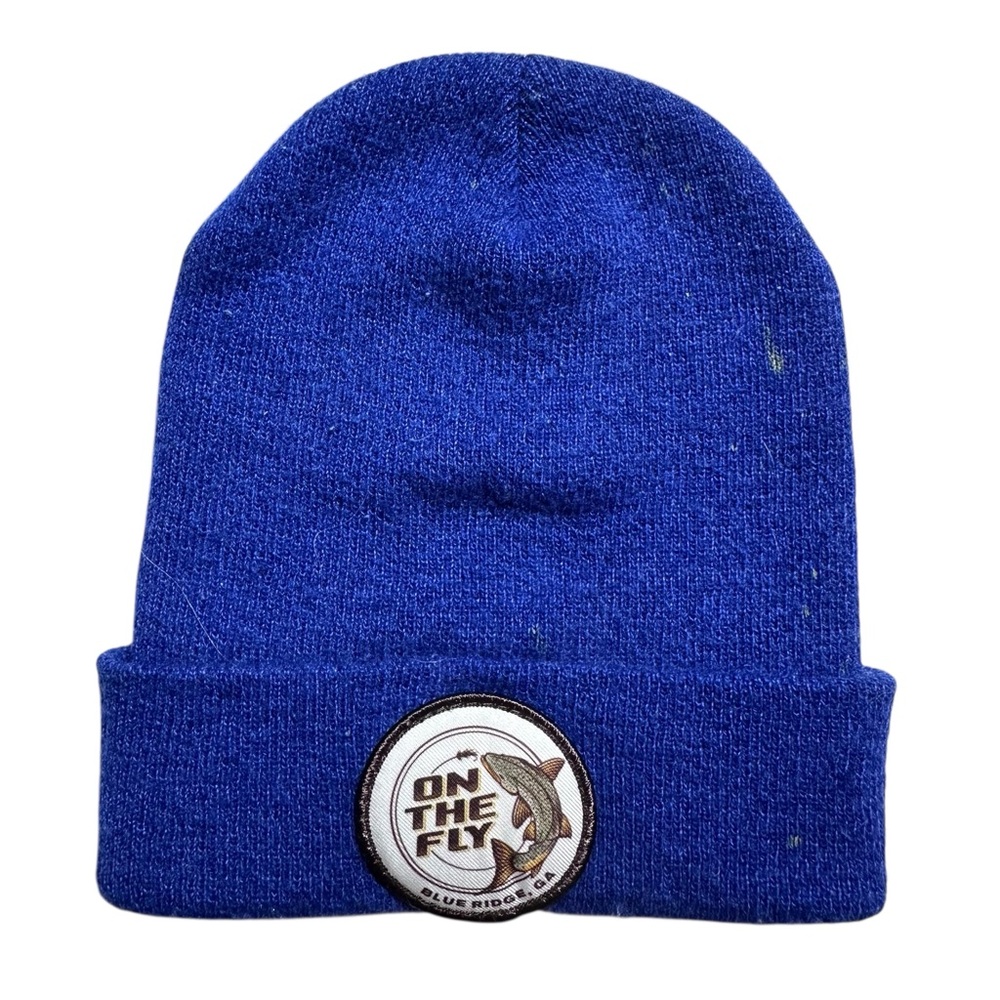 On The Fly Blue Knit Beanie Blue Ridge Georgia